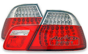 Coppia Fari Fanali Posteriori Tuning E46 COUPE' (03-06) bianco/rosso LED