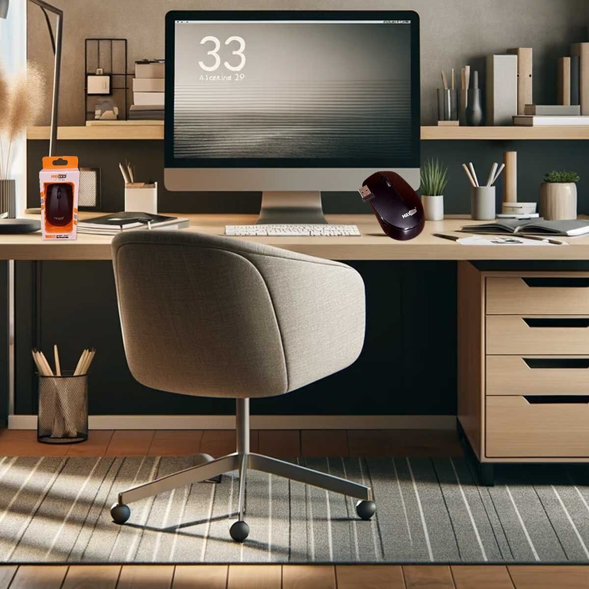 Mouse Wireless da Ufficio Lavoro Navigare Senza Filo con Design Leggera e