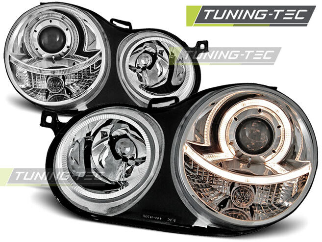 HEADLIGHTS ANGEL EYES CHROME fits VW POLO 9N 11.01-04.05