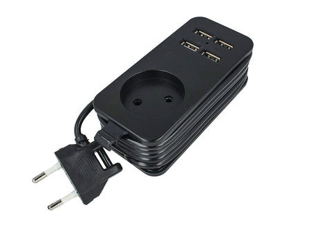 Multipresa Ciabatta Elettrica Caricabatterie 4 Porte USB 5V 2.4A Fast Charge 1