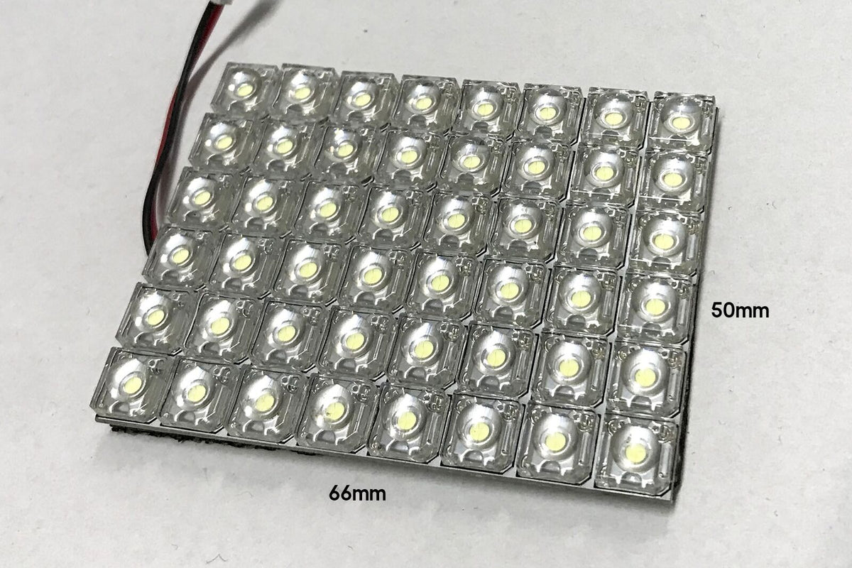 Pannello Plafoniera Lampada Led 12V Con 48 F5 Flux Colore Giallo Per Luci