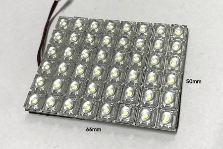 Pannello Plafoniera Lampada Led 12V Con 48 F5 Flux Colore Giallo Per Luci