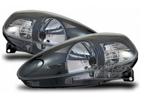 Coppia Fari Anteriori Trasparenti Grande Punto 2008-2009 grigi