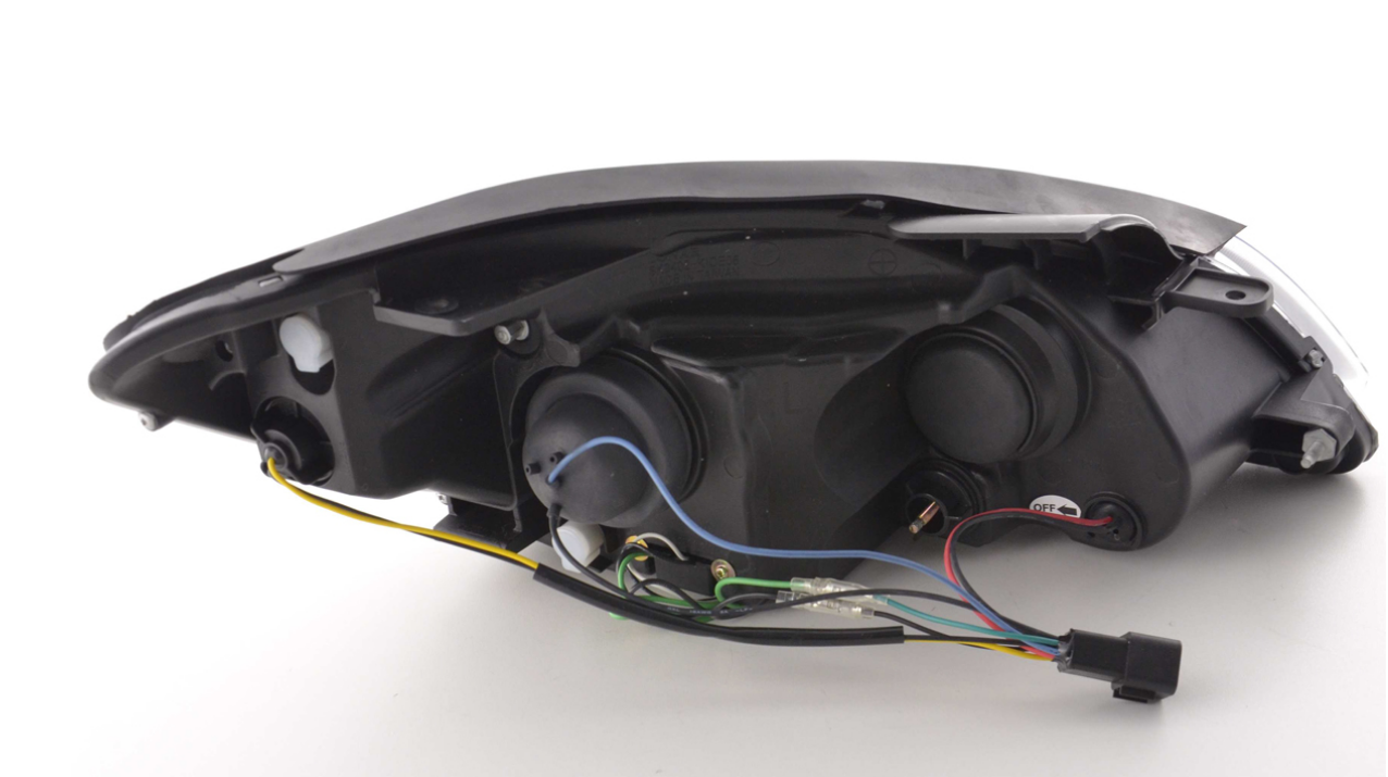 Coppia Fari Fanali Tuning Anteriori Cee'd CEED Dayline LED Luci Diurne Neri