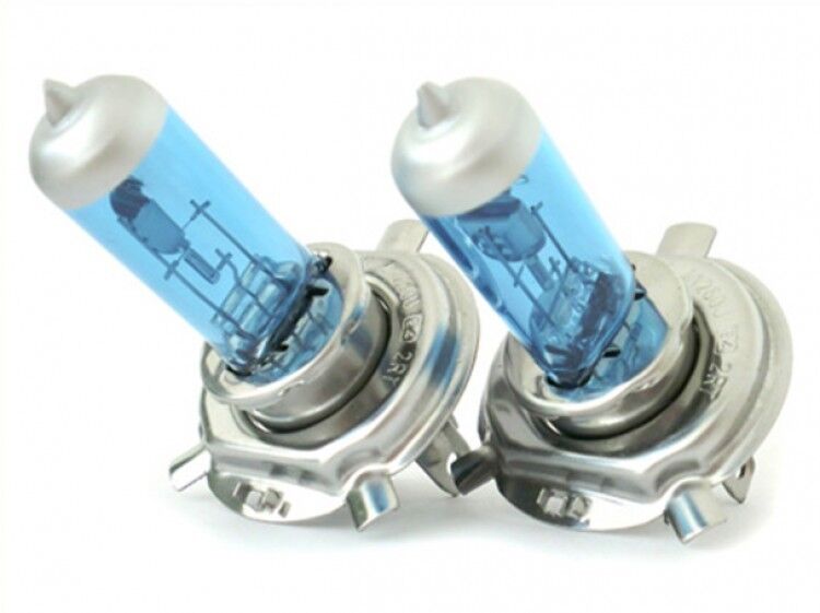 Coppia Lampade Lampadine Luce CAMION H4 24V 75W (P43t) Effetto Xeno Bianco ALOGE