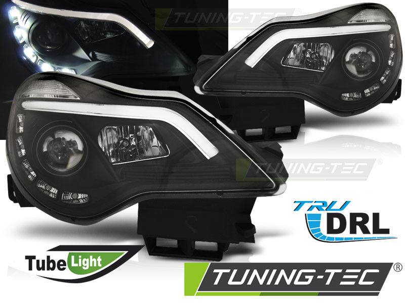 COPPIA FARI FANALI ANTERIORI TUNING DRL LUCE DIURNA CORSA (2011 IN POI)