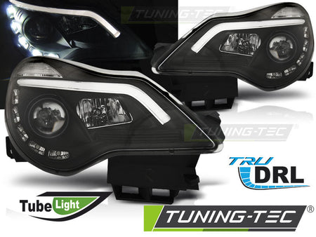 COPPIA FARI FANALI ANTERIORI TUNING DRL LUCE DIURNA CORSA (2011 IN POI)