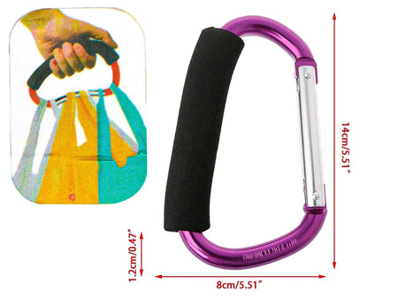 Moschettone Grande 14cm Per Spesa Moschetto a Gancio Multiuso Con Imbottitura