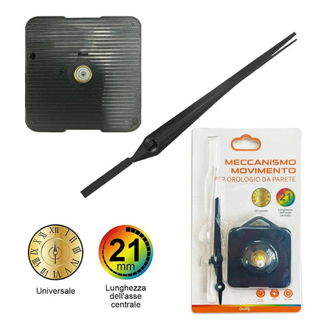 Orologio con Movimento al Quarzo Silenzioso Lancette Semplici Lunghezza Mano