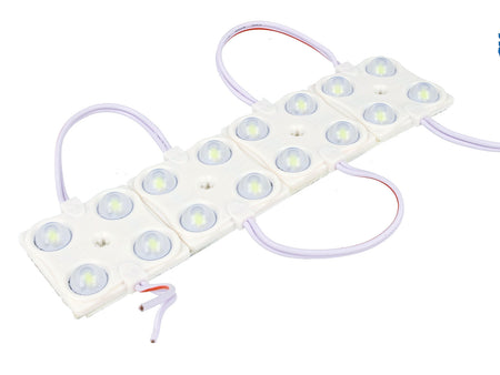 Modulo Mattone LED 4 SMD 2835 Colore Blu 12V 1,5W IP68 Con Lente Ingrandimento