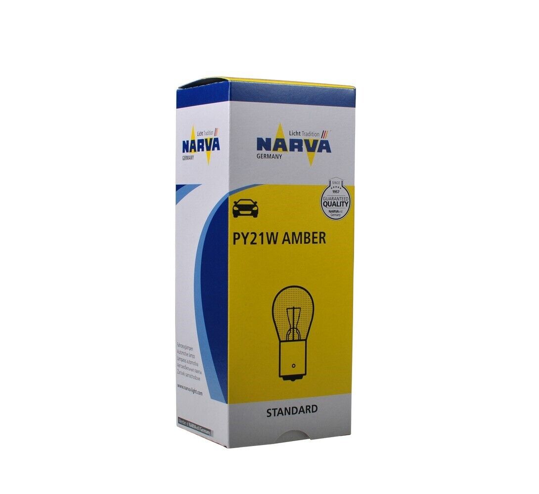 NARVA PY21W AMBER BAU15s 21W 12V