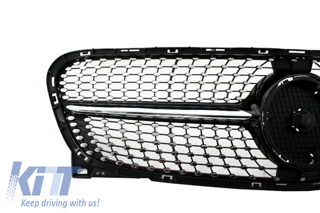 Calandria Reejilla Panel Tuning Gla X156 Estilo AMG Negro \ Cromo