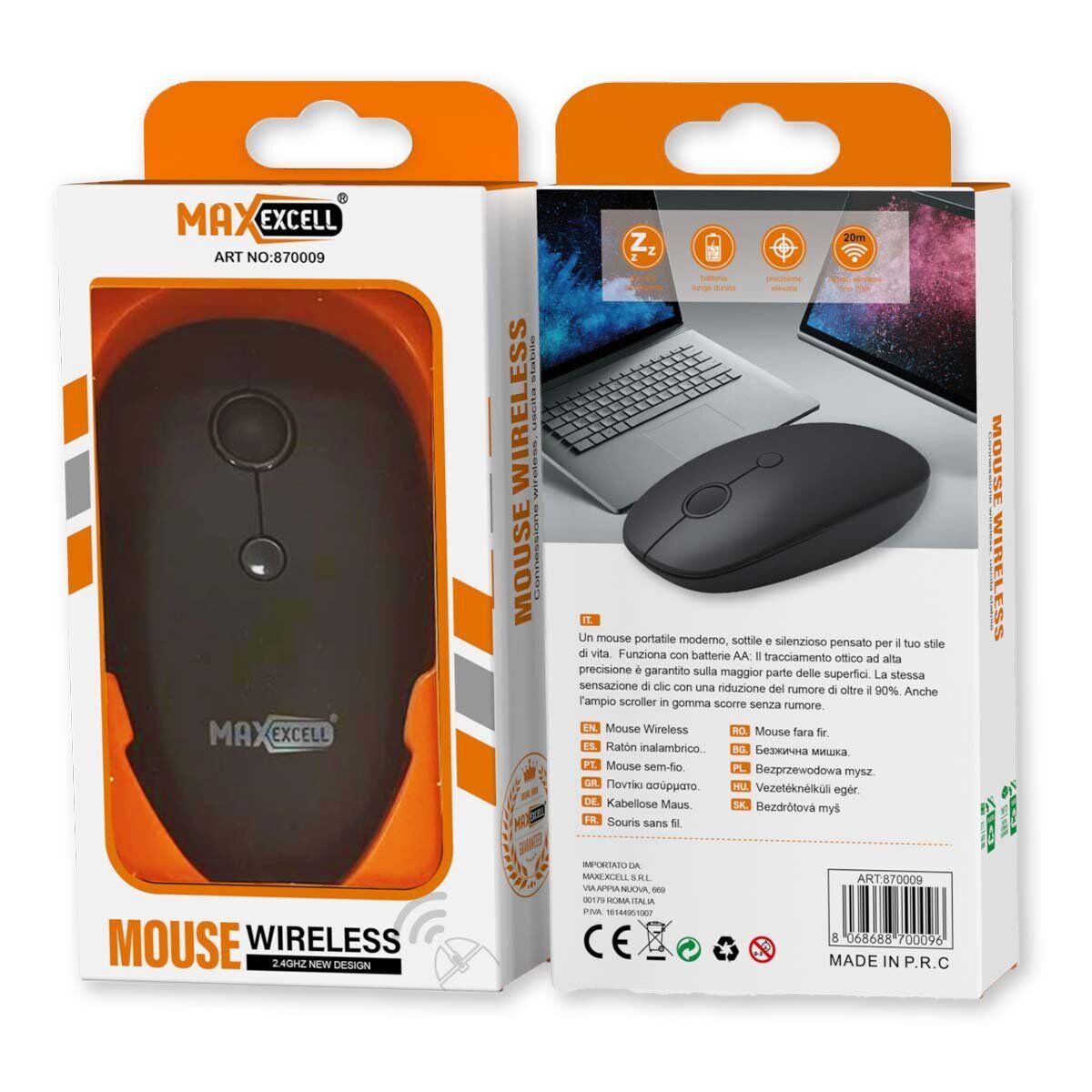 Mouse Wireless da Ufficio Lavoro Navigare Senza Filo con Design Leggera e