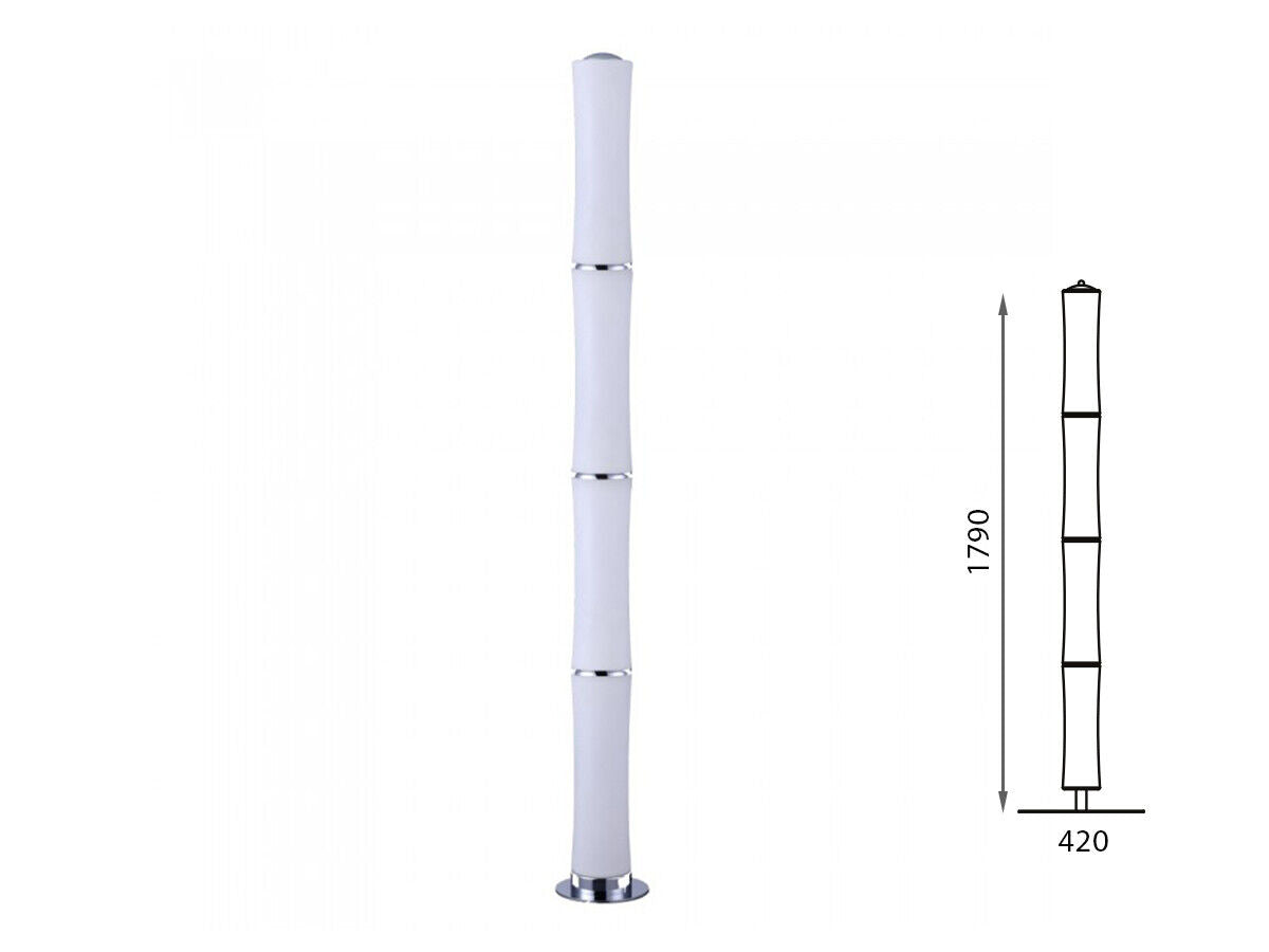 Piantana Lampada Led Da Terra Moderna Forma a 4 Canne Bambu 65W Alta 1790mm SKU