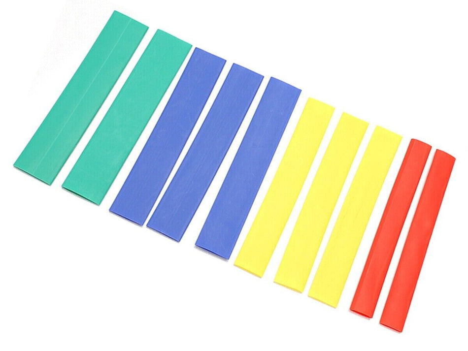 10 Pezzi Guaine Termorestringente Colorato Lunga 12cm Diametro Assortito 8mm 10m