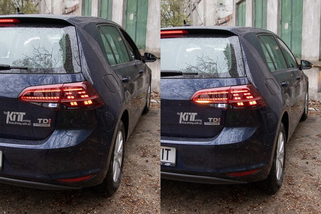 COPPIA SET FARI FANALI TUNING POSTERIORI LED FRECCIA DINAMICA GOLF 7 VII E 7.5