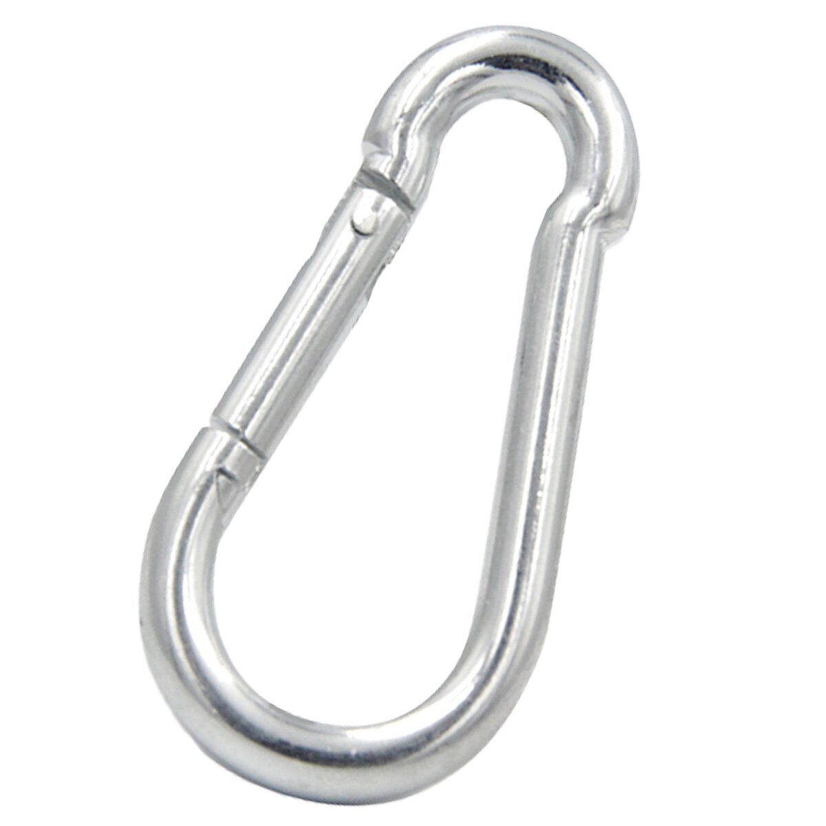Moschettone a Forma D in Acciaio Modello Rinforzato Spessore Robusto 8x80mm