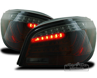 Coppia Set Fari Fanali posteriori Tuning 03>07 LED Fibra Serie 5 E60 Fumè