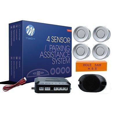 Kit 4 Sensori di Parcheggio Parking System diametro 215 mm 12V DC 4W ARGENTO