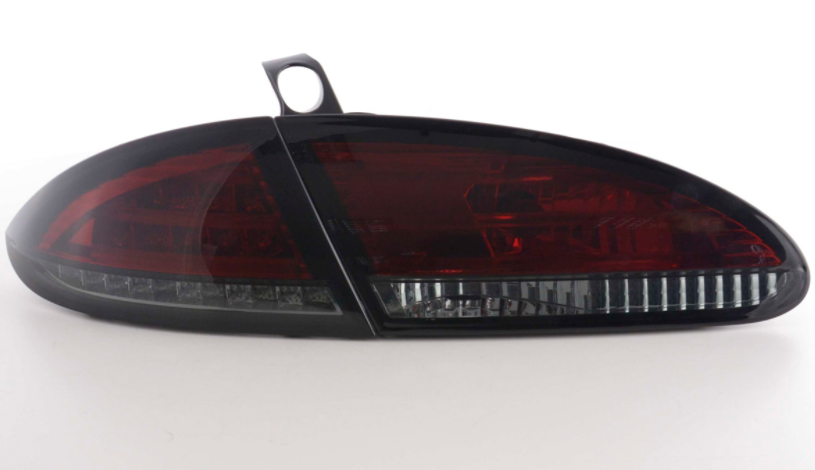 Coppia Set Fari fanali posteriori Tuning a LED Leon 1P 05->09 Rosso Fumè