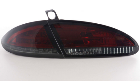 Coppia Set Fari fanali posteriori Tuning a LED Leon 1P 05->09 Rosso Fumè