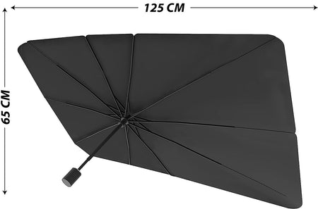 Ombrello Parasole Auto per Parabrezza 125X65cm <ul><li>Efficace protezione dal