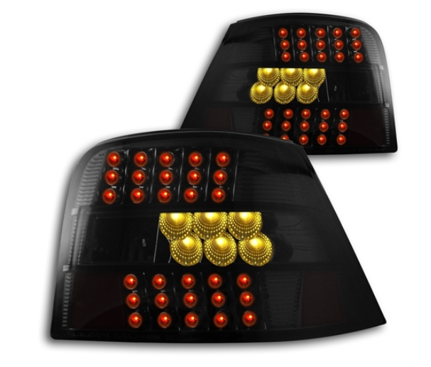 Coppia Set Fari Fanali posteriori Tuning a LED Golf IV 4 Neri Berlina