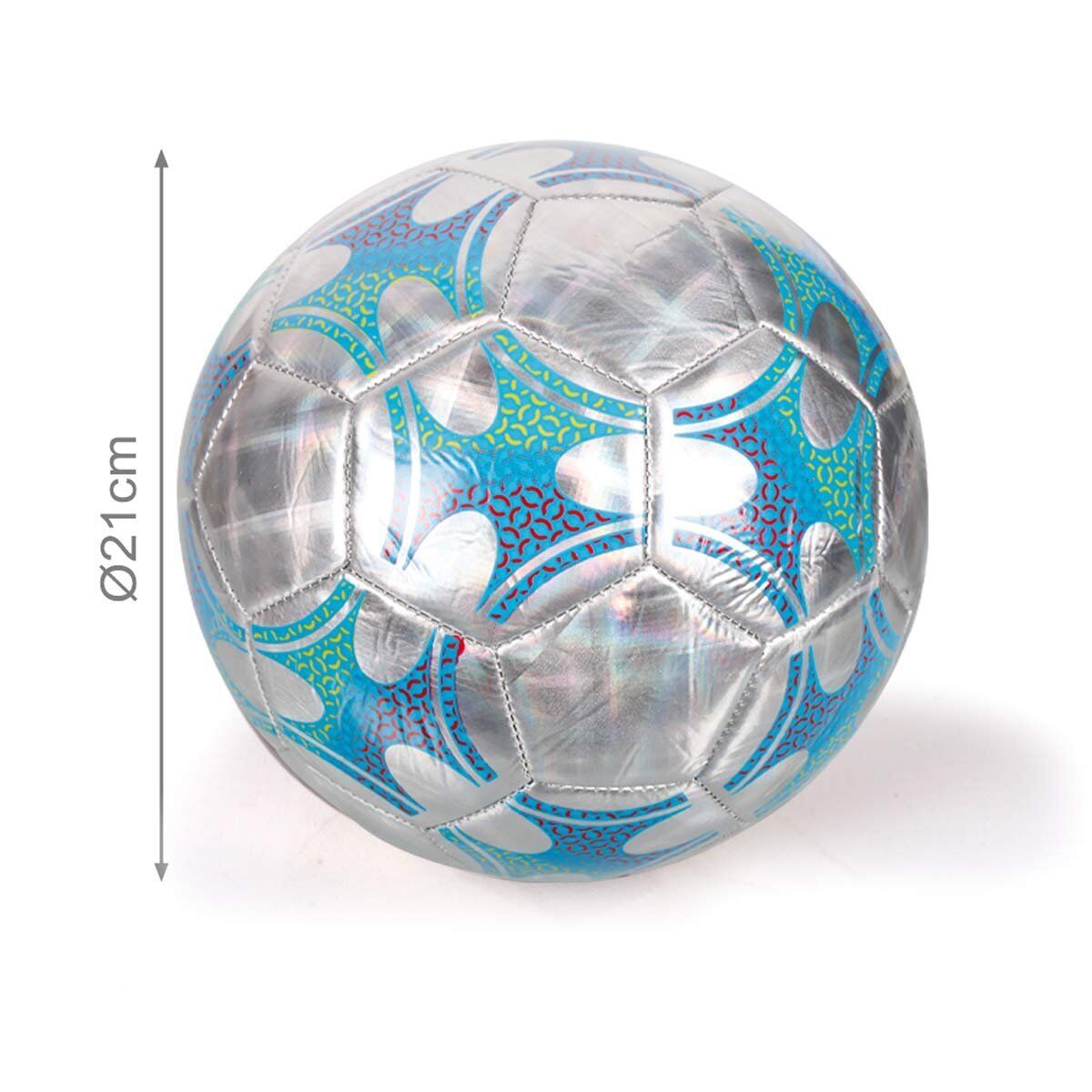 Palla da Calcio per Training Sport e Tempo Libero Colore Azzurro Argento