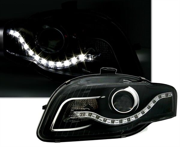 Coppia Fari Fanali Fari Anteriori Tuning A4 B7 2004-2007 LED DAYLINE h9