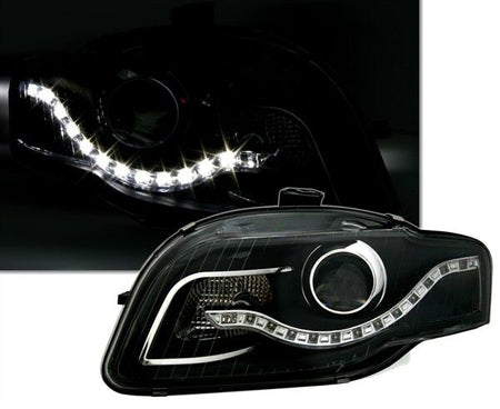 Coppia Fari Fanali Fari Anteriori Tuning A4 B7 2004-2007 LED DAYLINE h9