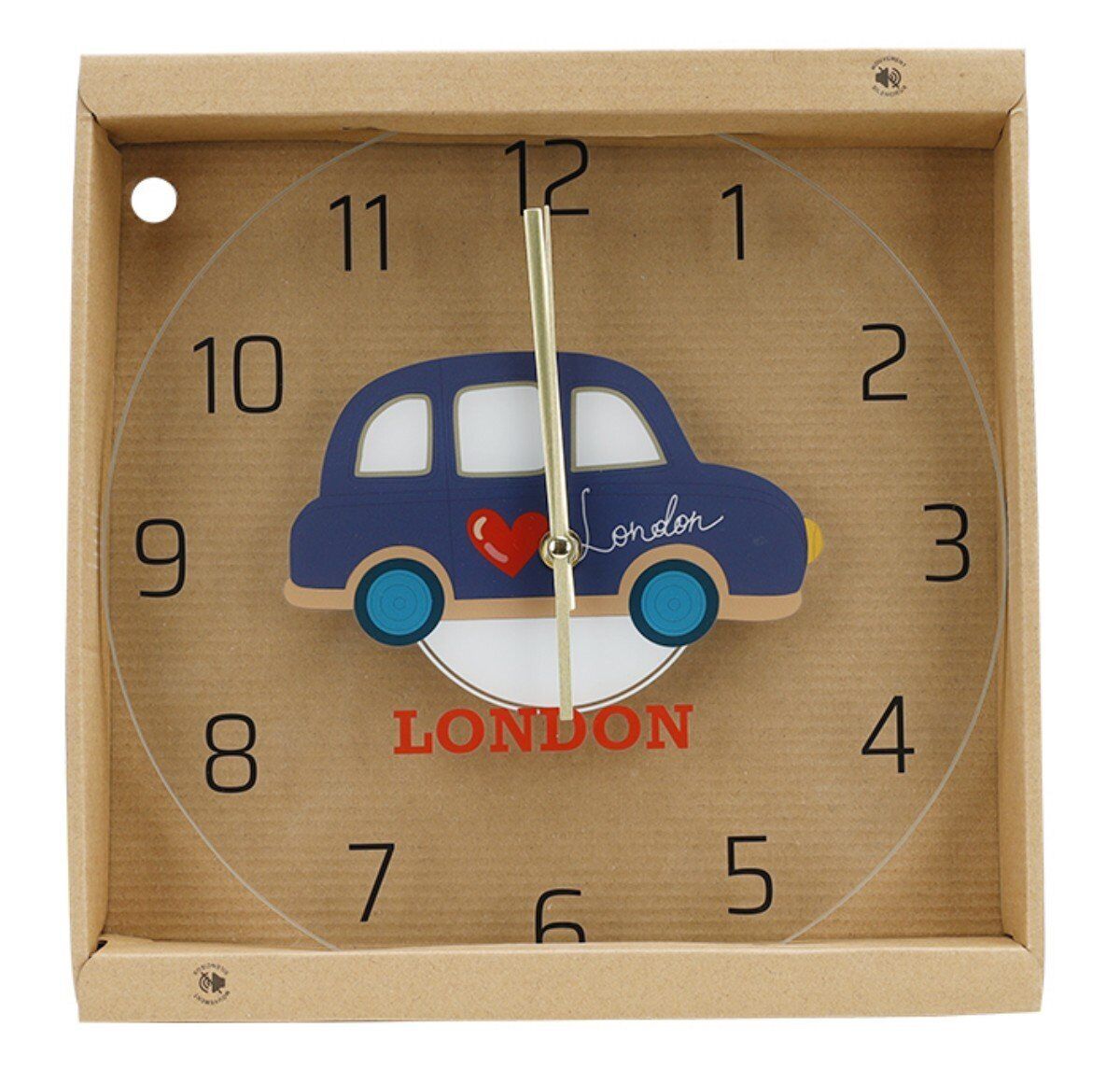 Orologio Da Parete Diametro 29.5cm In Vetro Disegno Car London <ul><li>Questo