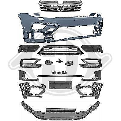 Paraurti ANTERIORE  tuning look R optik  per TIGUAN (AD1) 2017 > x lavafari