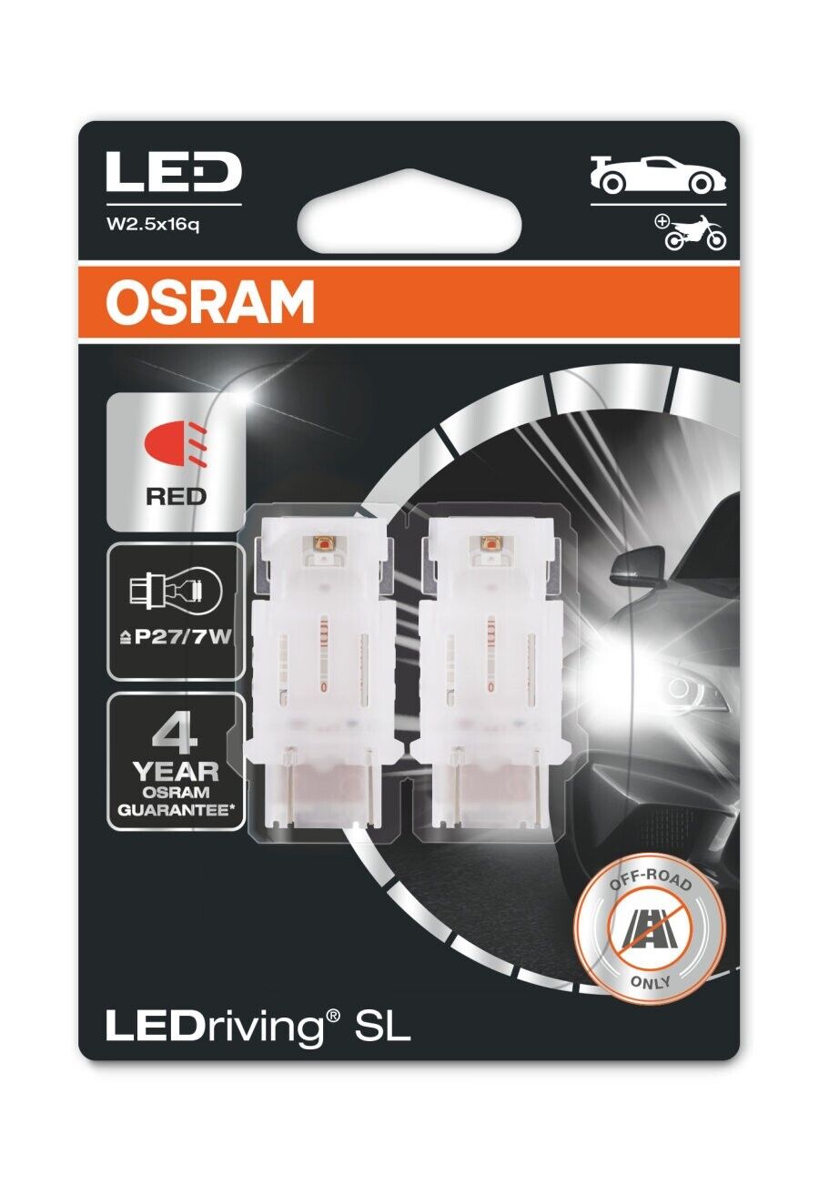 Osram LEDriving® 3157DRP-02B 1,4W/12V W3x16q ≠ "P27/7W" Red