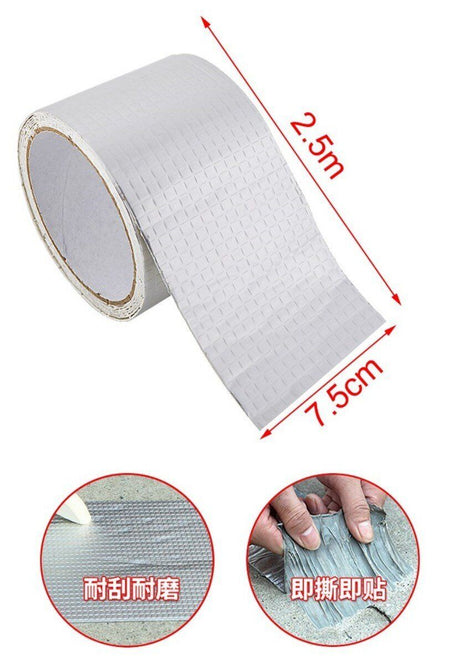 Nastro Butilico Sigillante Impermabile 75mm X 250cm Grigio Argento <ul><li>Il