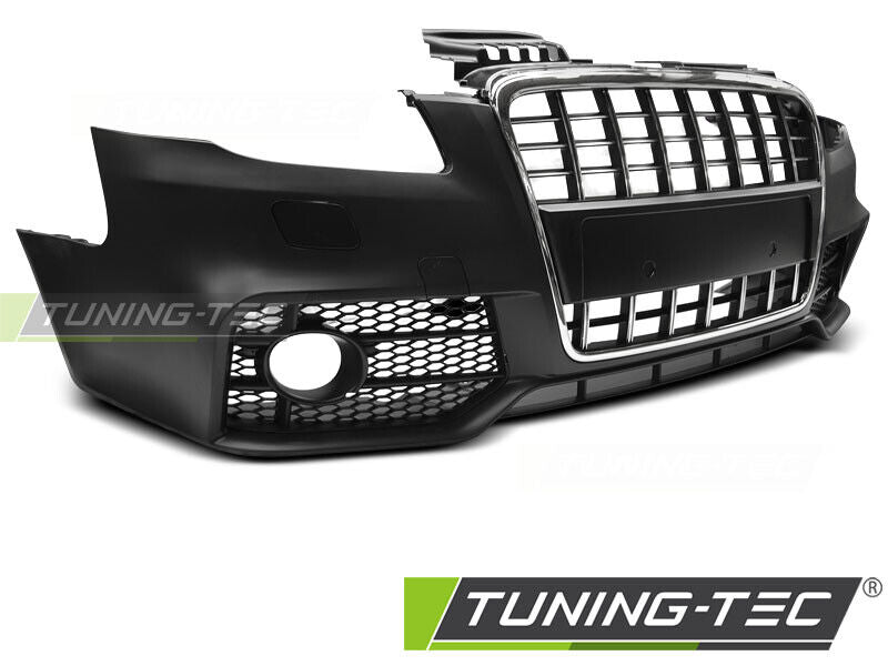 PARAURTI ANTERIORE SPORT CROMATO NERO adatto per AUDI A4 04-08