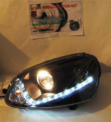 golf V 5 Fari dayline 2003 - 08 neri omologati CE 87