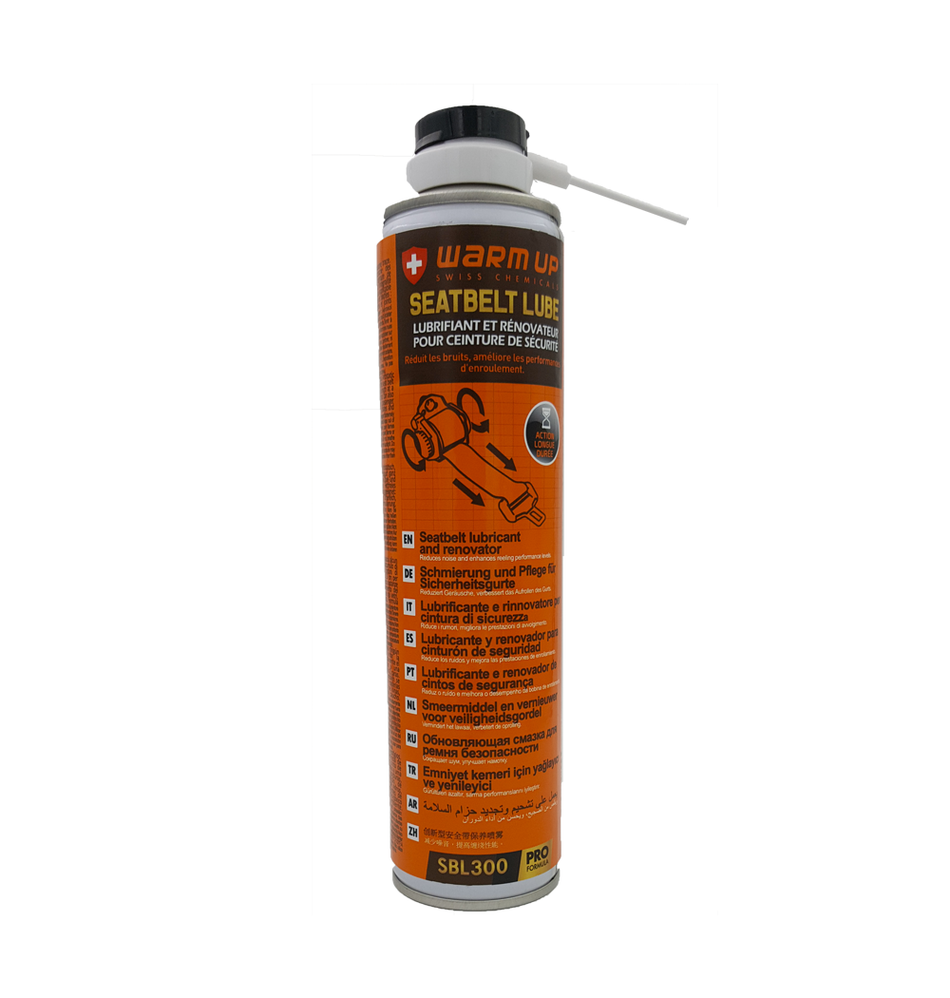 BELT LUBE Lubrificante e rinnovatore per cinture di sicurezzA 300ml Warm Up