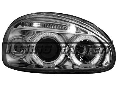 Corsa B 93->01 Fari Anteriori Angel Eyes Cromati