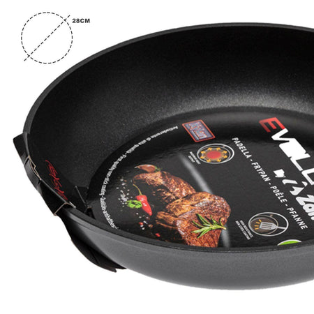 Padella Induzione con Fondo Antiaderente Diametro 28cm Spessore 4mm