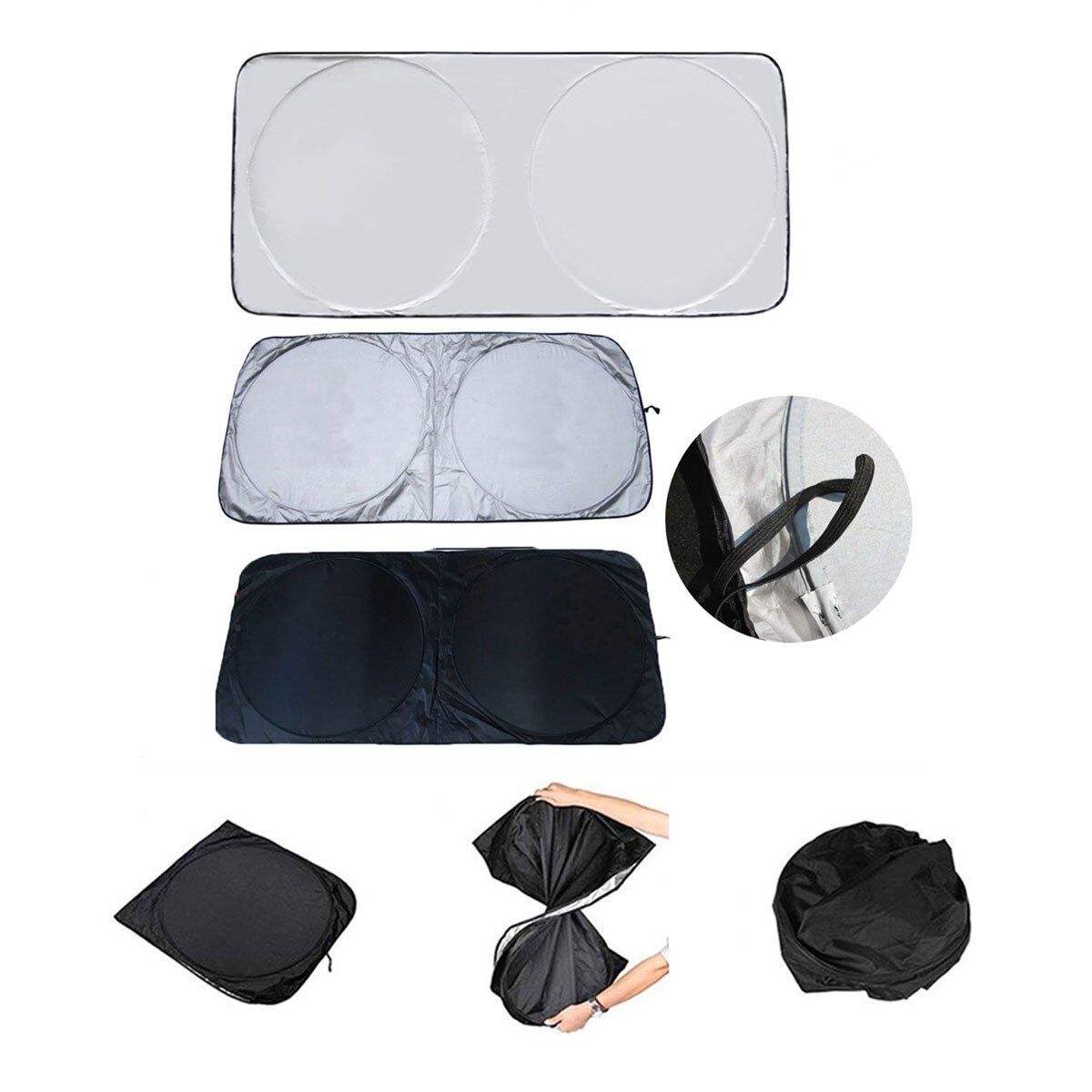Parasole Parabrezza Interno Auto 150X70cm Pieghevole <ul><li>Un per di