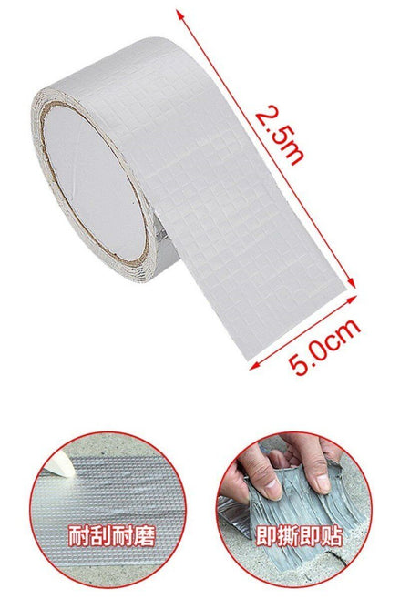 Nastro Butilico Sigillante Impermabile 50mm X 250cm Grigio Argento <ul><li>Il