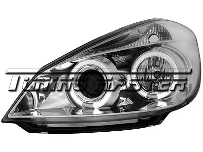 Clio 05-> Fari Anteriori Angel Eyes Cromati