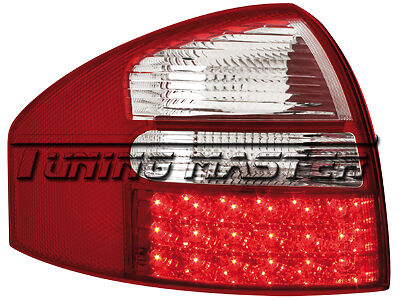 Coppia Fari fanali Posteriori TUNING LED A6 Berlina 4B 97 -> 04 Rossi