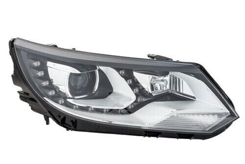 Faro fanale bixenon Destro TIGUAN 11-16 5N HELLA D3S+H7 motorino luce CURVA