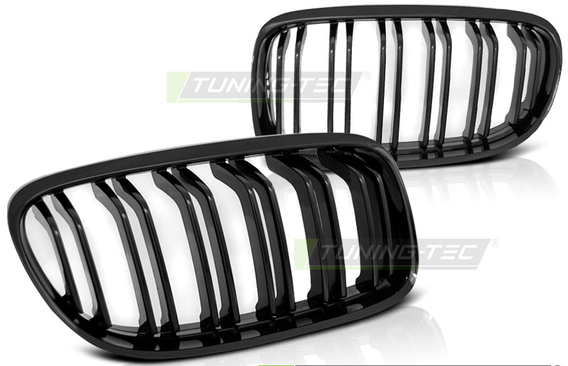 COPPIA GRIGLIE RENI CALANDRE E90 / E91 LCI 09- NERO LUCIDO DOUBLE BAR M-LOOK