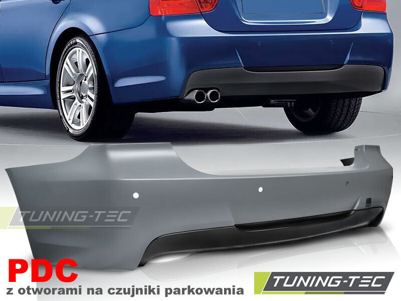 Paraurti posteriore tuning sportico sens.PDC compatibile bmw E90 03.2005-08.2008