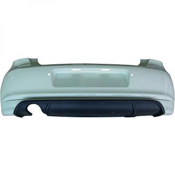 Paraurti Posteriore TUNING R-Line POLO 6R 09-17 FORI PER SENSORI con diffusore