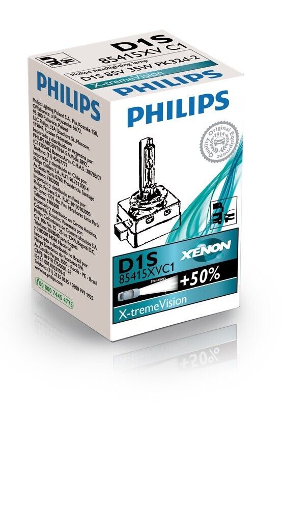 Philips D1S X-Treme Vision PK32d-2 85V 35W C1 &
