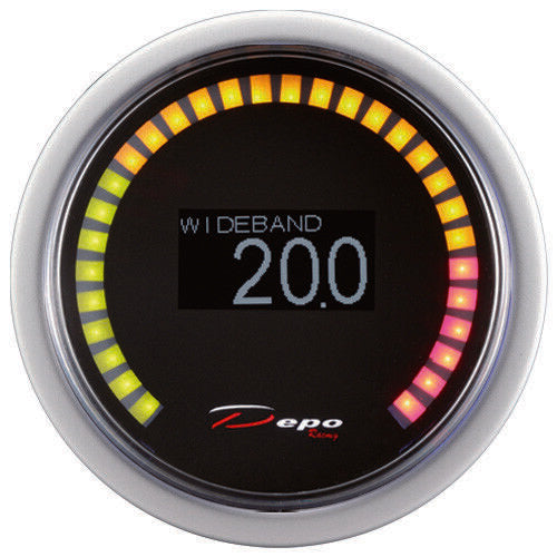 Manometro Strumento 52mm DEPO WIDEBAND SONDA BOSH 4.9 DIGITALE 30 OLED DISPLAY