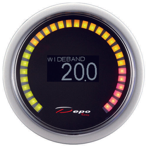 Manometro Strumento 52mm DEPO WIDEBAND SONDA BOSH 4.9 DIGITALE 30 OLED DISPLAY